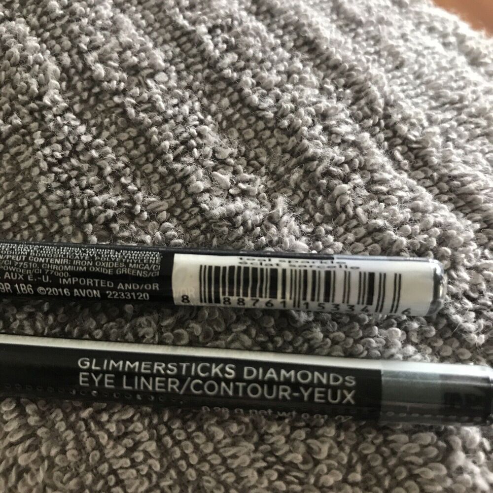 2 Avon True Color Glimmersticks Diamonds Eye Liner Pencil - Teal Sparkle